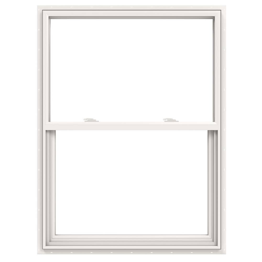 JELD-WEN V-2500 35.5-in x 47.5-in Vinyl New Construction White Single Hung Window | JWVYL SHG 3040
