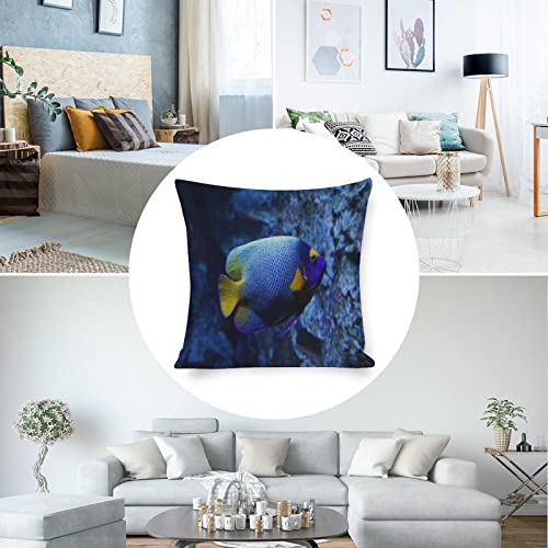 Cushion Pillow Cover Ocean Sea Starfish Zippered Pillow Cover Underwater Sea World Fish Nautical Ocean Throw Pillow Covers 18×18 Pillows for Couch Sofa Patio Furniture Home Decor - Image 5