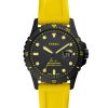 Fossil Mens FB01 ThreeHand Date Yellow Silicone Watch  Yellow