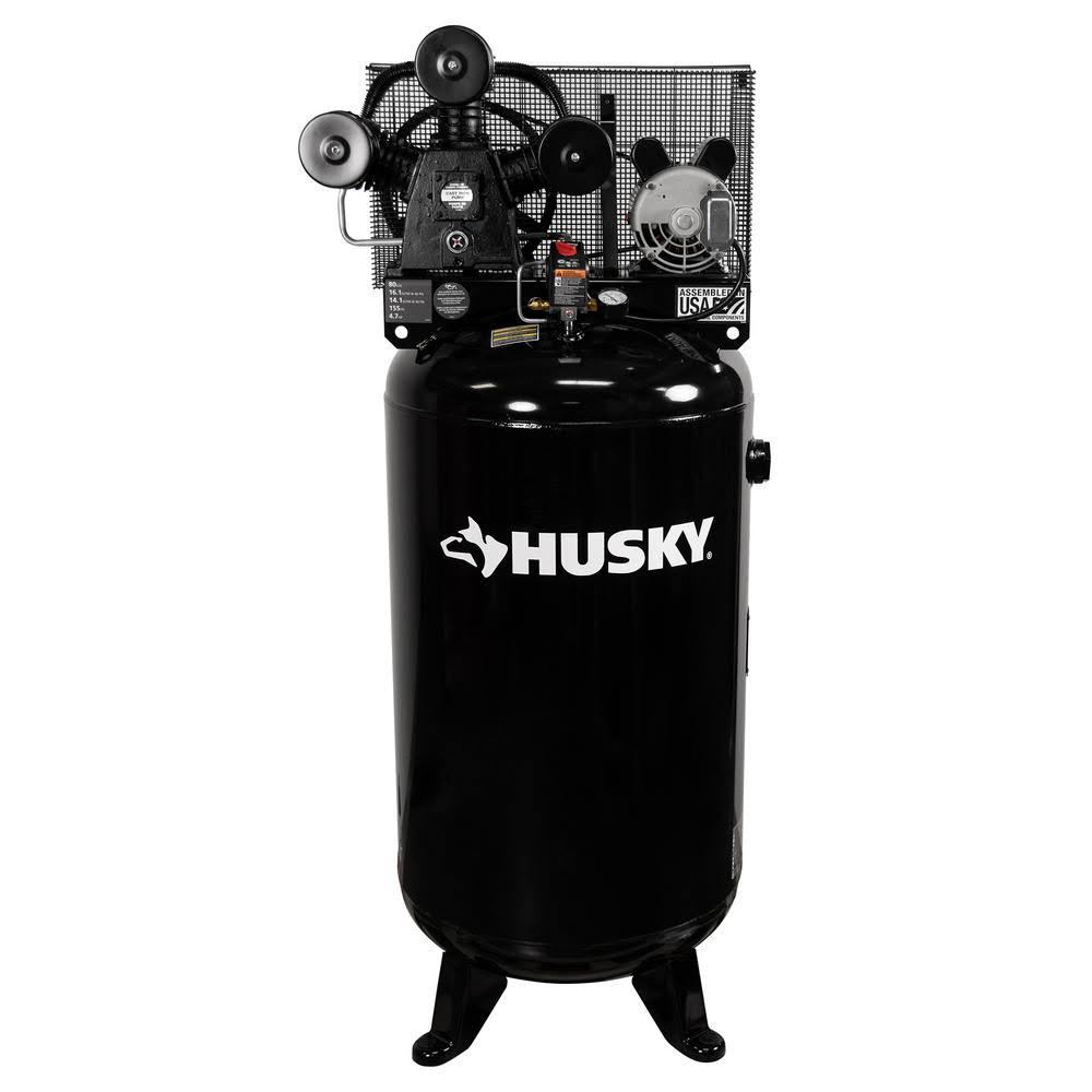 Husky 80 gal. 3 Cylinder Single Stage Electric Air Compressor