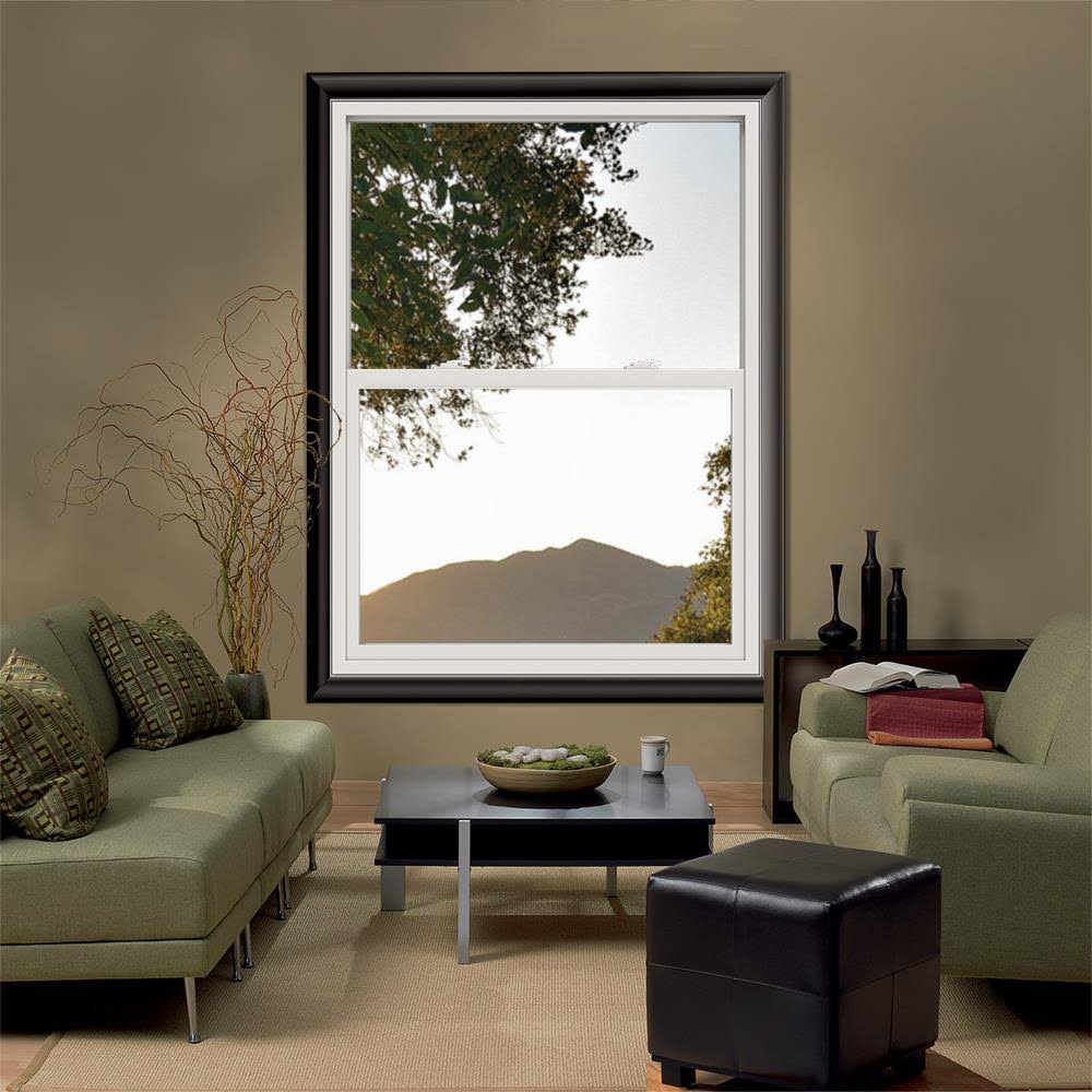 JELD-WEN V-2500 35.5-in x 47.5-in Vinyl New Construction White Single Hung Window | JWVYL SHG 3040 - Image 2