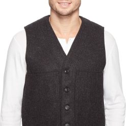 Alternative view of Filson Mackinaw Wool Vest, Charcoal, Large