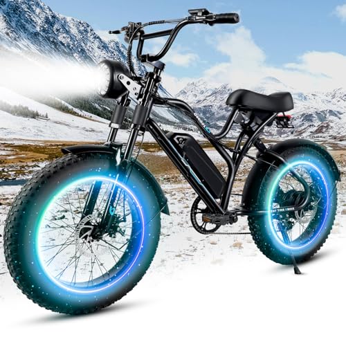 Fat Tire Electric Bike for Adults,1500W 32 Mph Top Speed Motorcycle Design Ebike, 48v 15.6AH 25-50 miles Long Range E Bike for Men and Women,All Terrain Motorbikes 20×4 Adult Electric Bicycles E-bike