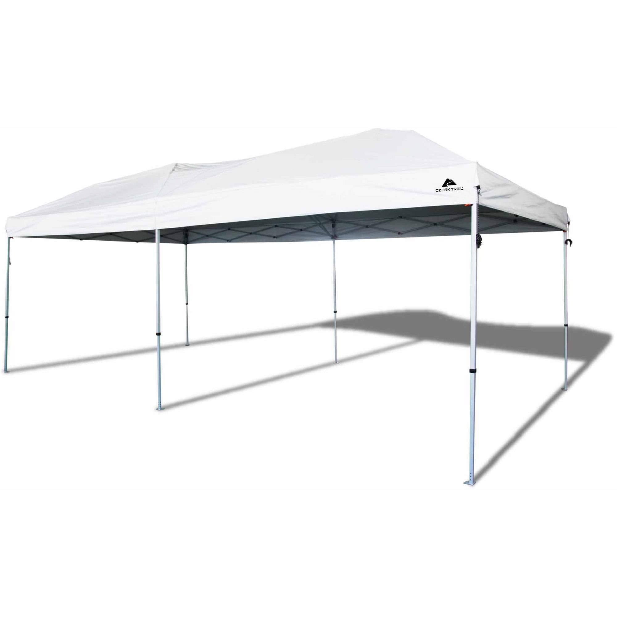 Ozark Trail 20×10 Straight Leg Instant Canopy (200 Sq. ft Coverage)