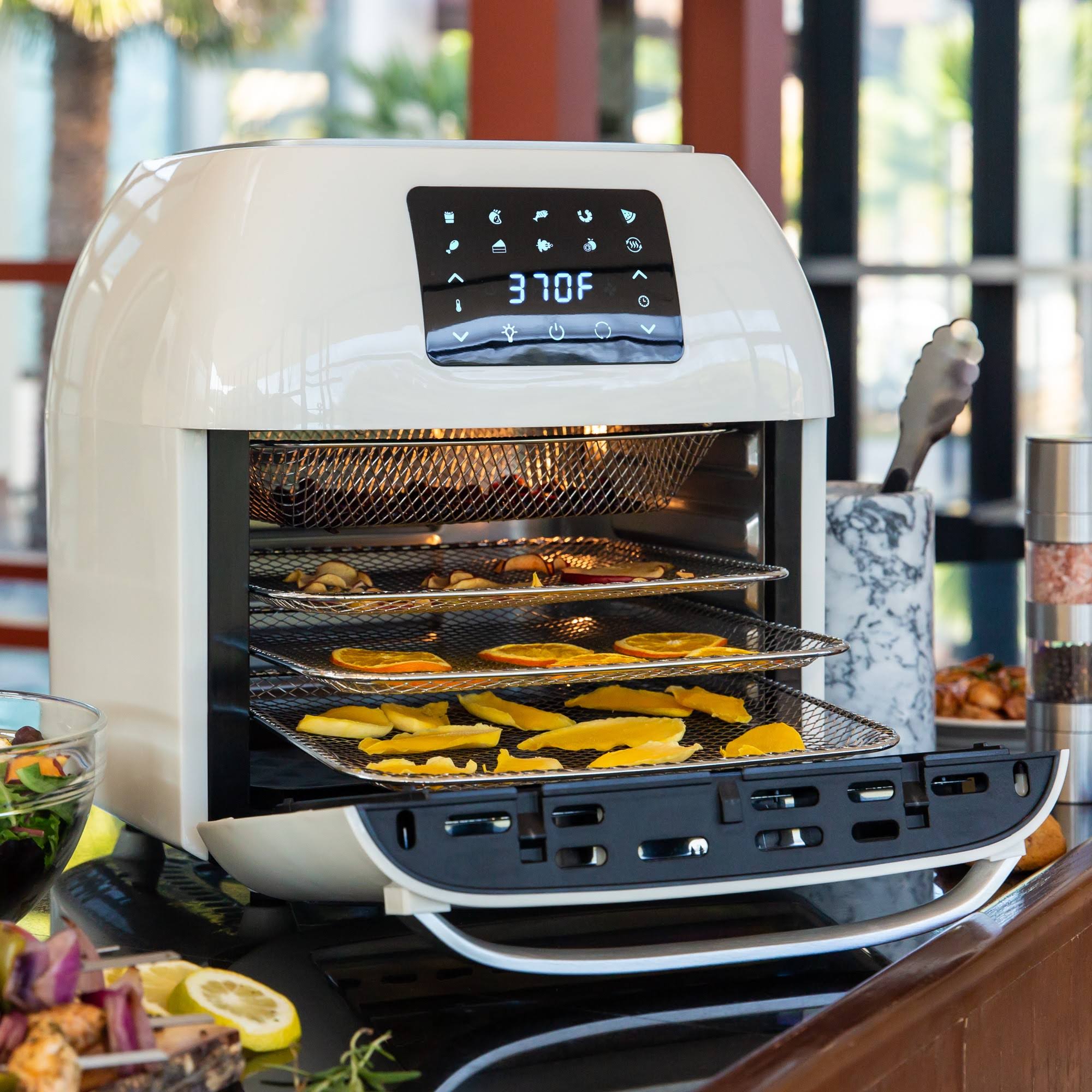 Best Choice Products 16.9qt 1800W 10-in-1 Family Size Air Fryer Countertop Oven, Rotisserie, Dehydrator – White - Image 2