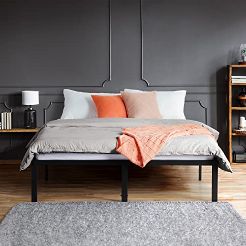 PrimaSleep 18 Inch Tall Heavy Duty Steel Slat Bed Frame/Anti-Slip Support/Easy Assembly Mattress Foundation/No Noise/No Box Spring Needed/Full/Black - Image 3